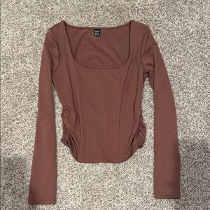 Women's Long Sleeve Brown Top